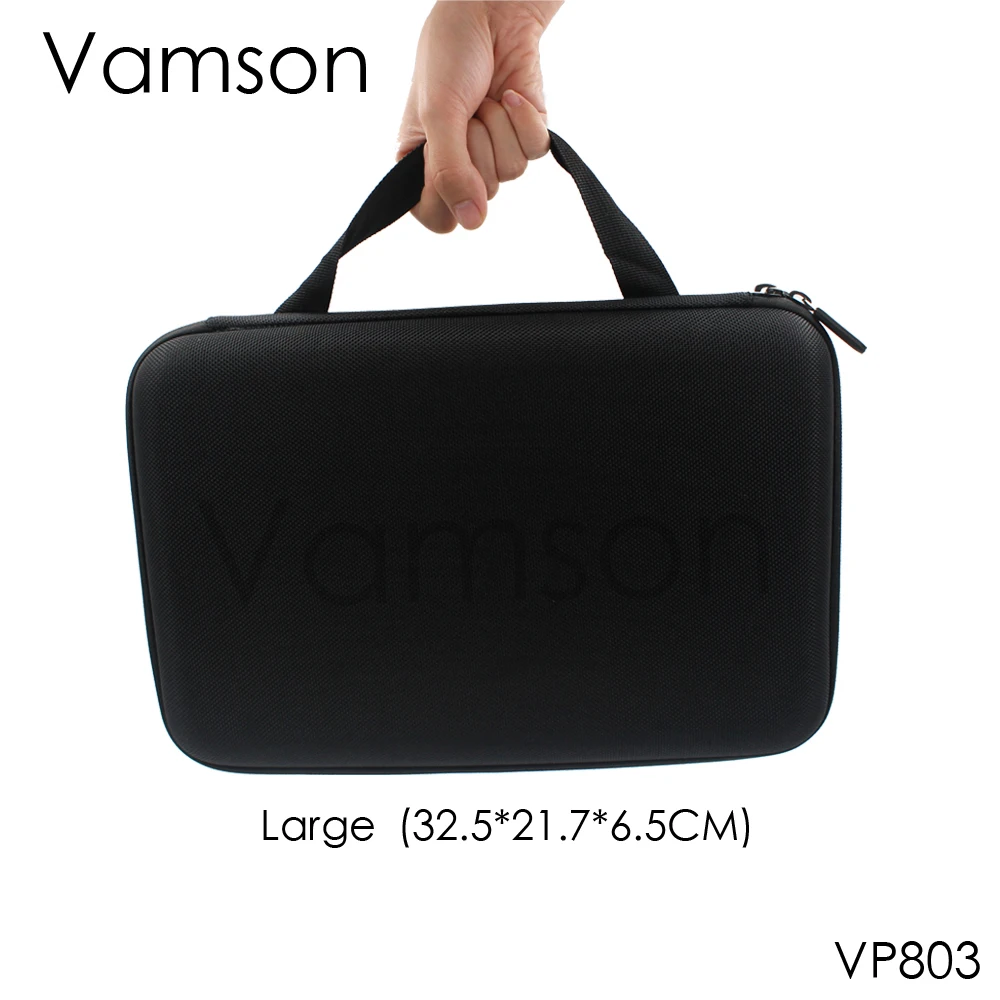 

Vamson for Go Pro Accessories Big Size Collection Box Case Ride Storage For Gopro Hero 4 3+ 2 for Xiaomi for yi Bags Box VP803