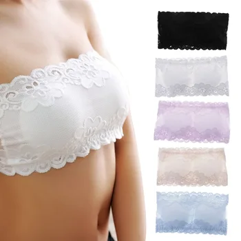 

New Women Lace Prevent Exposed Wrapped Chest Bra Underwear With Breast Pad