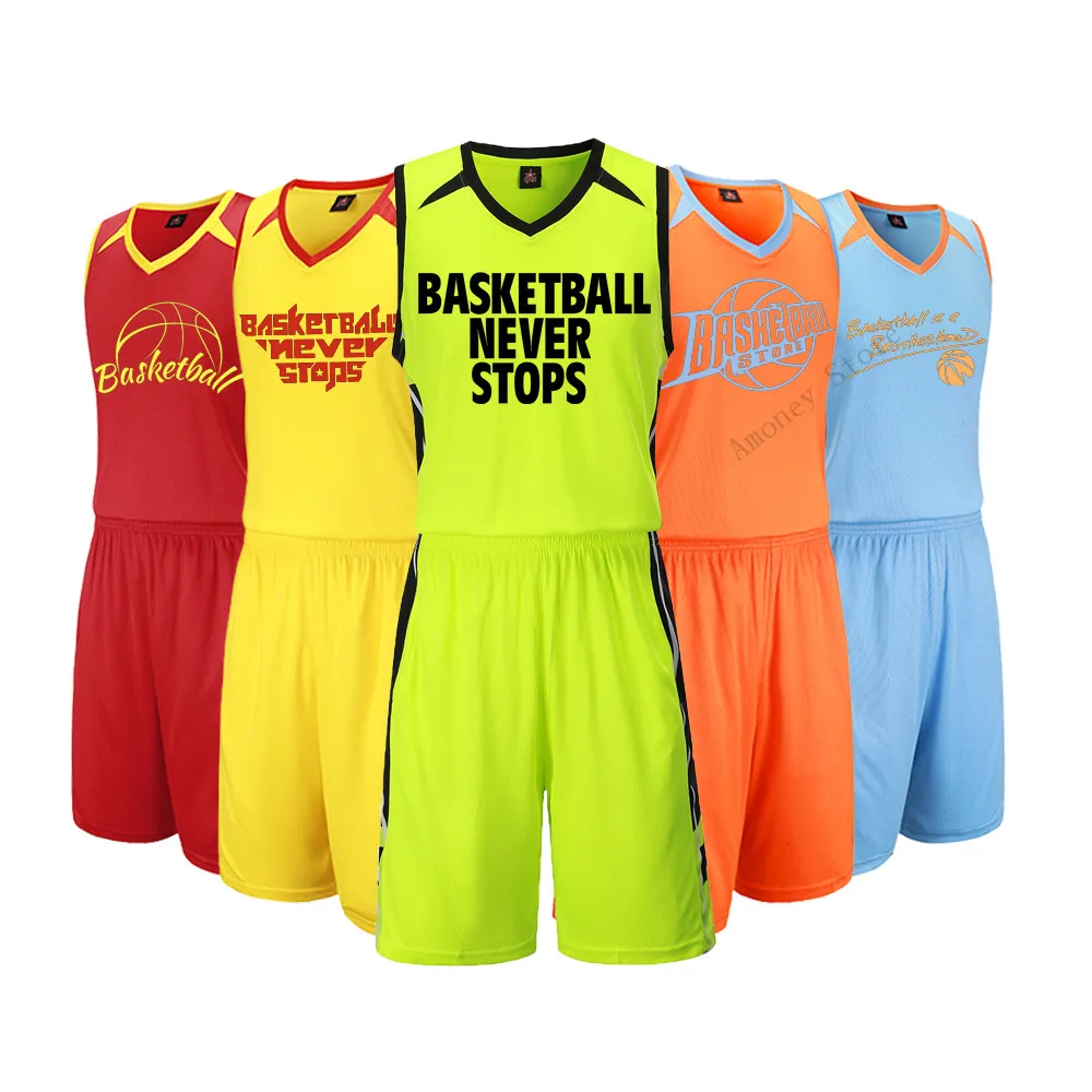 Adsmoney Men Basketball Jersey Sets Uniforms Women Adult Sports