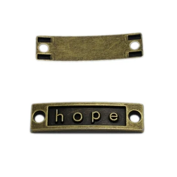 

100PCS Alloy Ancient Bronze Silver Hope Charms Pendant Necklace Jewelry DIY Accessories Handmade Keychains Bracelets Making