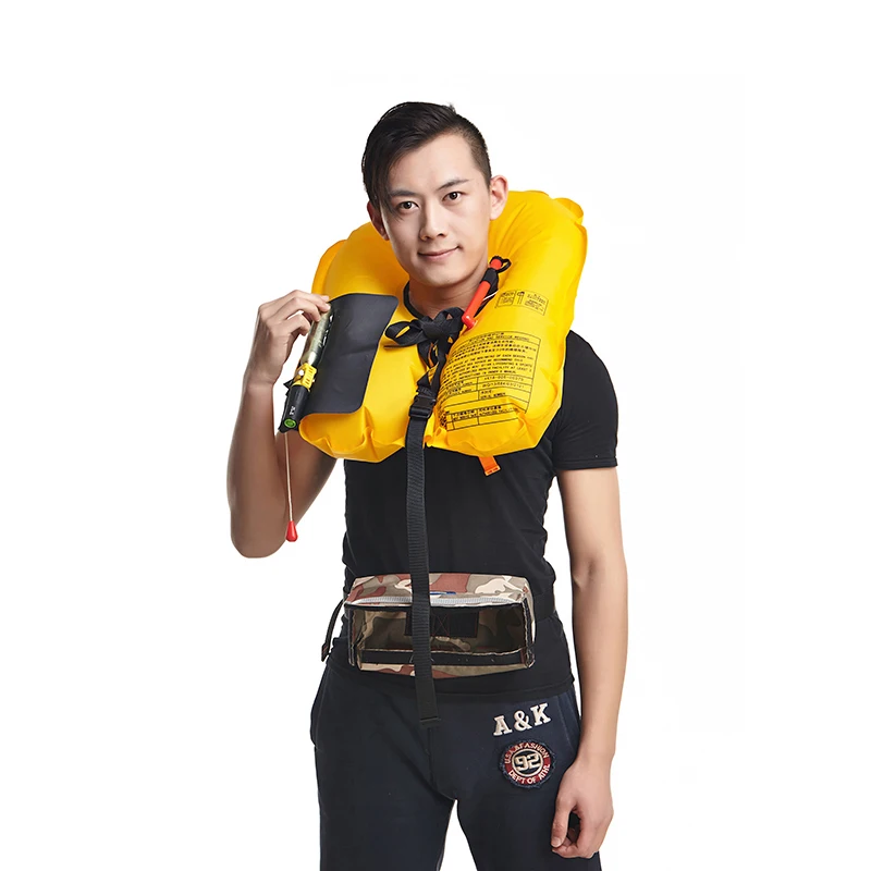 

Sailingmate Professional Universal Inflatable Life Jacket Automatic SOLAS Approved Reflective Tape Waist Pocket Style Life Vest