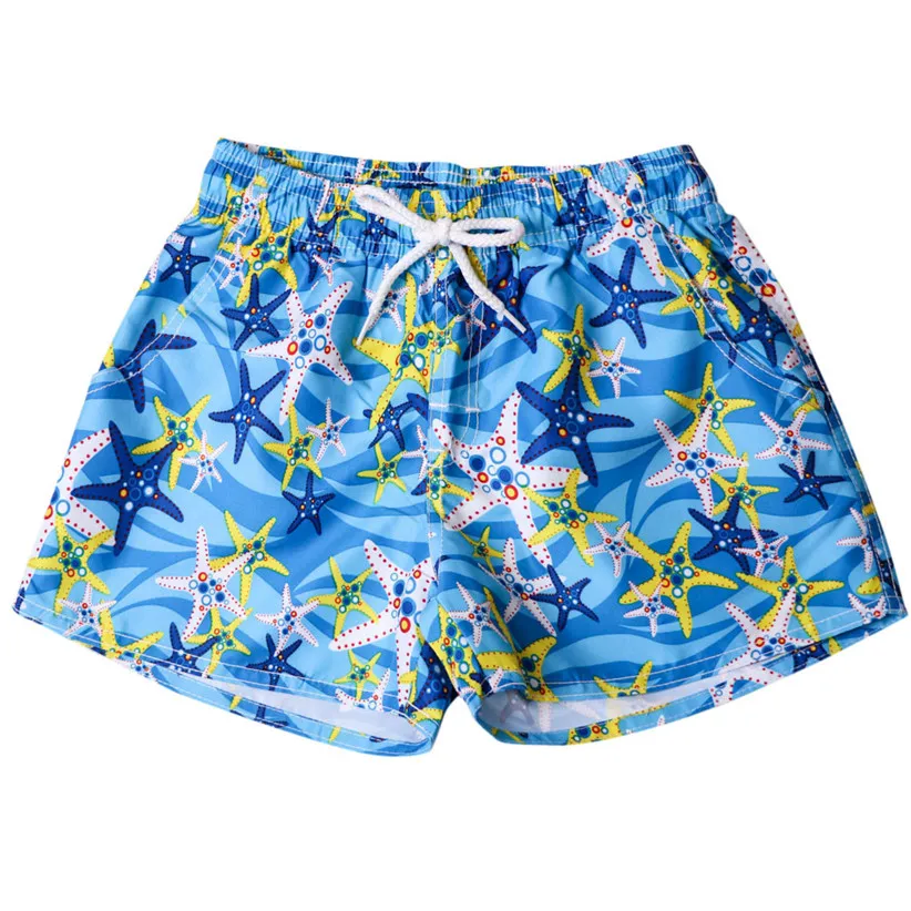 Новый дизайн Морская звезда печати Для женщин летние пляжные шорты с карманом женщина Одежда голубого цвета быстросохнущая Для женщин