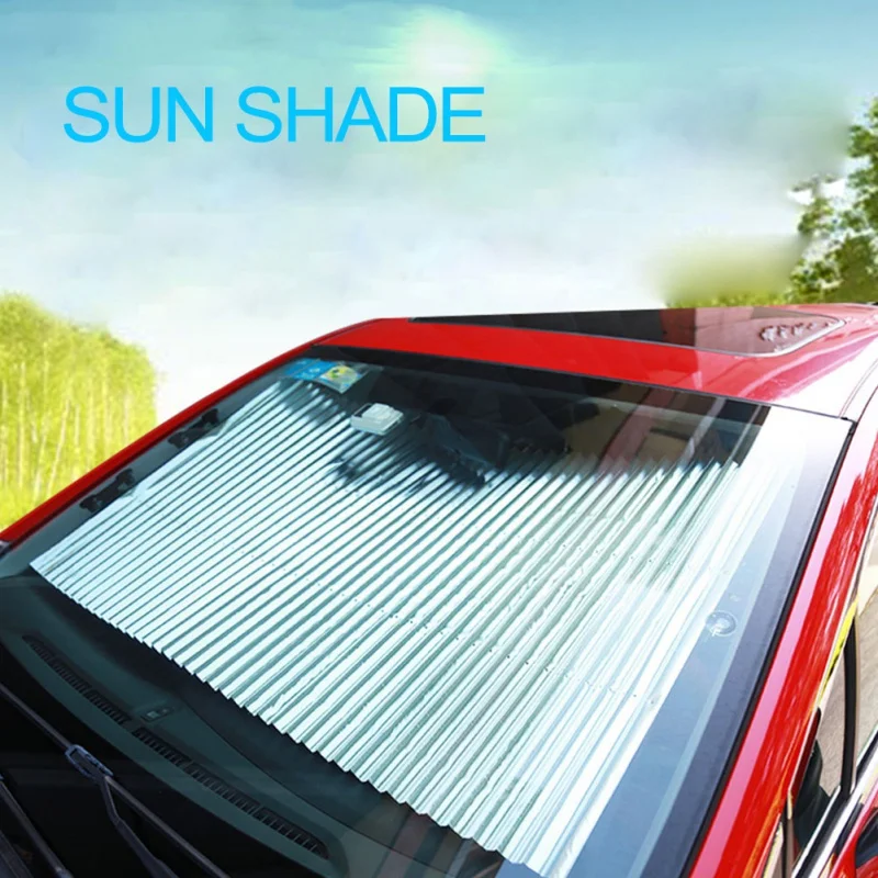 

Automatic Retractable Car Sun Protection Uv Protection Automotive Windshield Visor Keeps The Car Cool Collapsible Sunscreen Shed