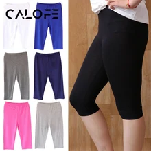 CALOFE 3 шт. женские тонкие черные белые спортивные шорты укороченные узкие брюки Леггинсы Женские Модальные дышащие леггинсы короткие штаны