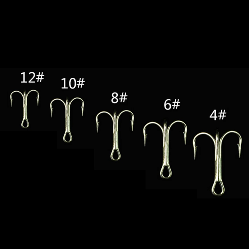 50 шт. 4#, 6#, 8#, 10# углеродистая сталь Якорный крючок морские рыболовные заостренные крючки тройной крючок рыболовные снасти инструменты аксессуары