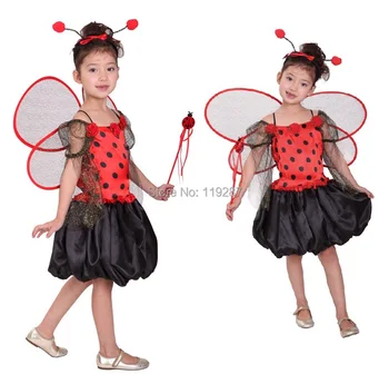 

Free shipping! Halloween mischief ladybug fairy costume Children in kindergarten children costumes new children's clothing