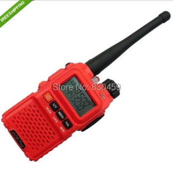 

HOt Sale! BaoFeng UV 3R Plus Dual-Band-Display 136-174 / 400-470MHz FM Two way Radio High illumination Flashlight red color