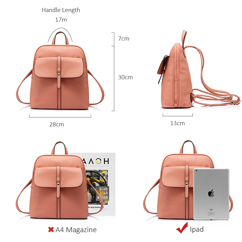 Женский небольшой рюкзак LOVEVOOK школьный портфель для девочек подростков дамский