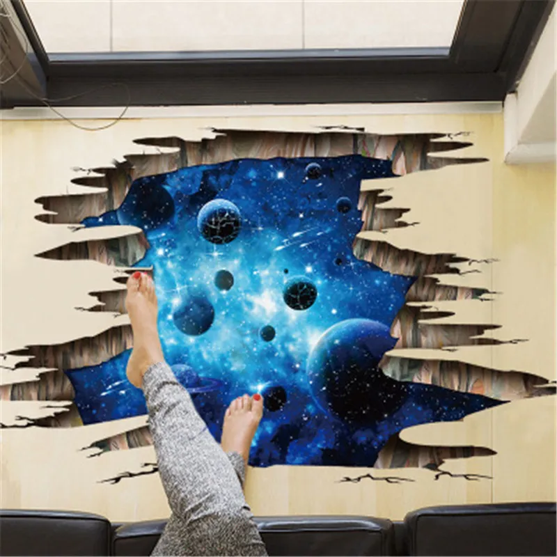3D космическое пространство галактика наклейки на стену для детей детские