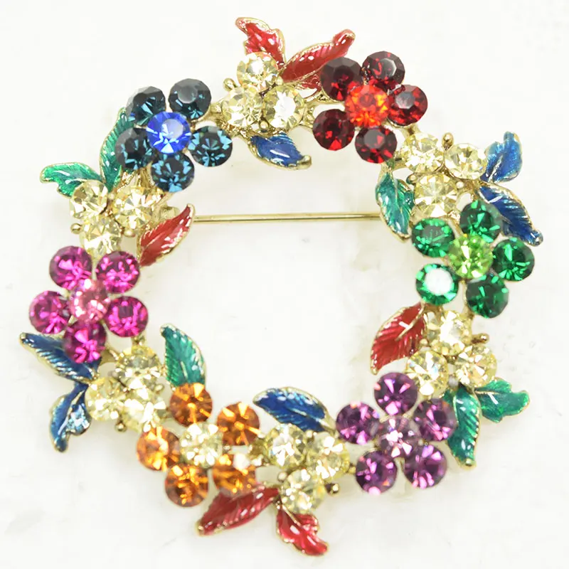 Flower Wreath Pin brooches C2180Brooches AliExpress