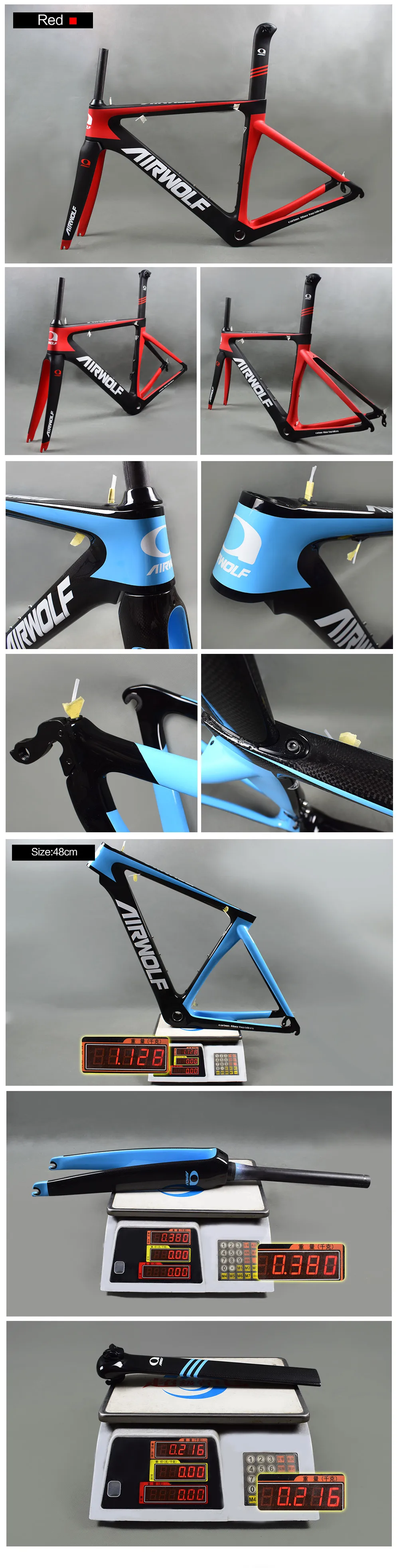 Carbon Road Bike Frame carbon bicycle frameset include fork/seatpost/headset for Mechanical/DI2 both carbon bike frame