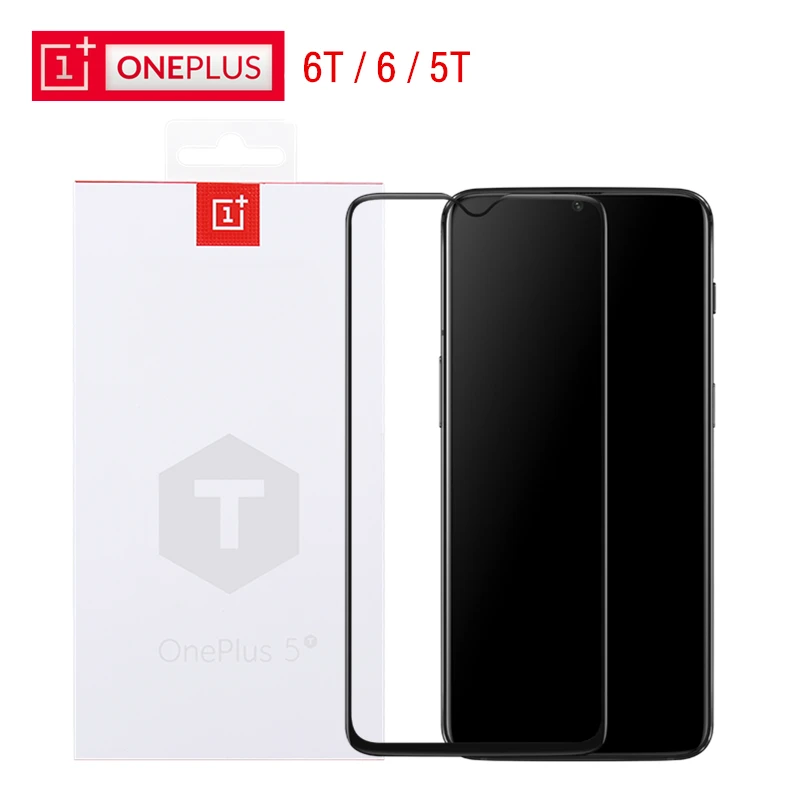 Официальный OnePlus 6T 3D Закаленное стекло протектор экрана один плюс 5 т черный закаленное стекло полное покрытие защитная пленка