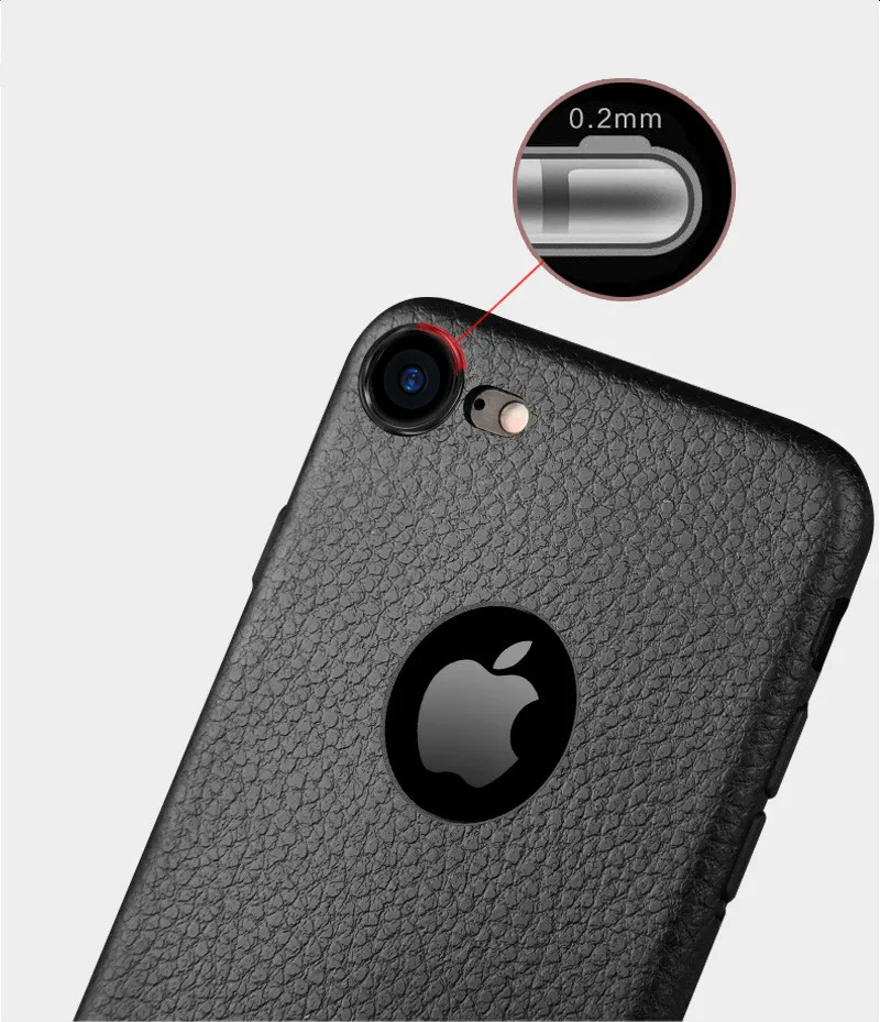 Новый Ретро Кожаный узор Мягкий ТПУ силиконовый чехол для телефона IPhone 6 6S 7 Plus
