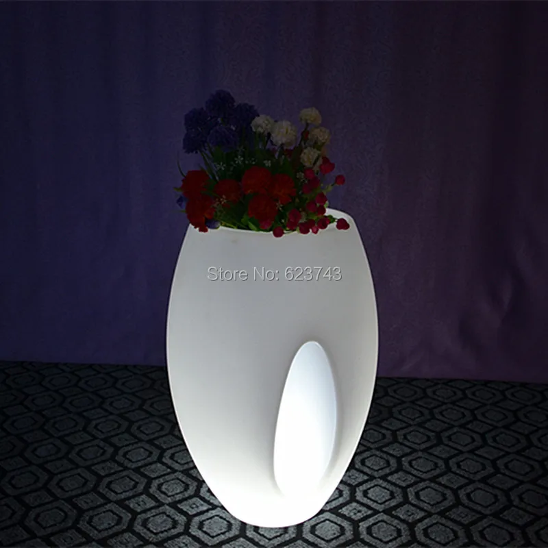 

1 piece 24 Keys Remote control Colorful big LED illuminated ice bucket/led Luminous flower pot of indoor illuminated furniture