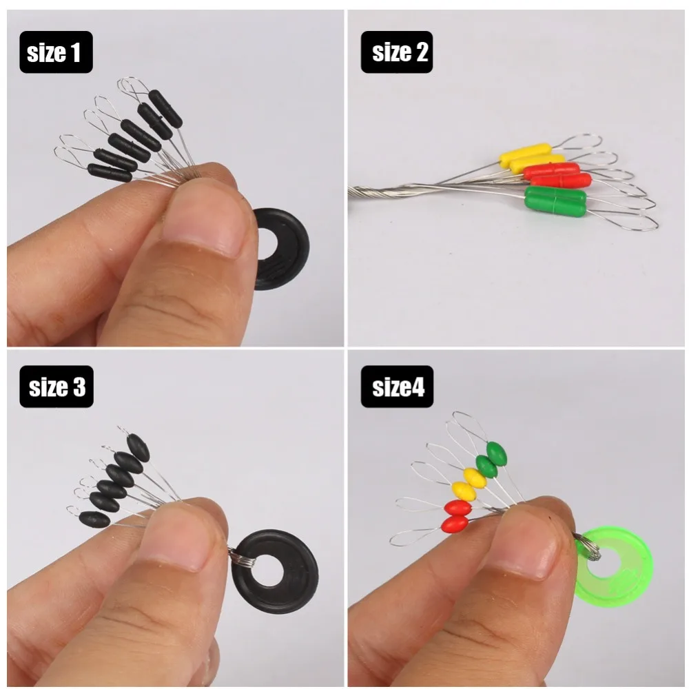 20 Группа 120 шт(6 бобы в 1 группа) космическая бобы резиновая овальная пробка соединитель линии буй рыболовная ловля на поплавочную удочку поплавковые принадлежности