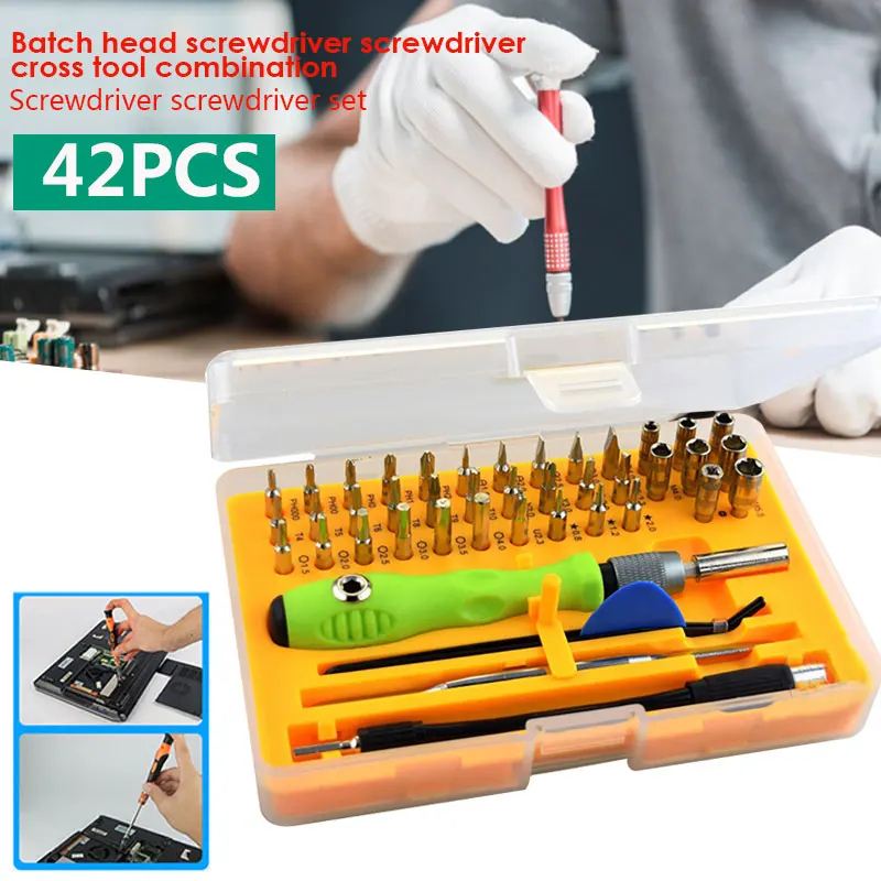 

Multi Function Screwdriver Repair Tool Hardware 42 in 1 Yellow Practical Portable Hand Operated Tools