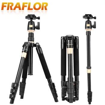 

Camera Tripod Q555 Aluminium Alloy Camera Video Monopod Ballhead Professional Extendable Tripod With Quick Release Plate Stand