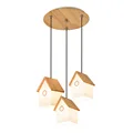 Restaurant kronleuchter holz esszimmer kreative drei headed persönlichkeit home kunst Nordic lampen-in Pendelleuchten aus Licht & Beleuchtung bei