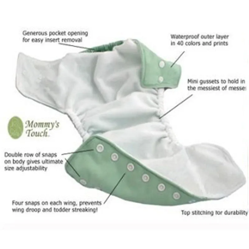 Многоразовый моющийся Регулируемый один размер детские тканевые Карманные Подгузники подгузник