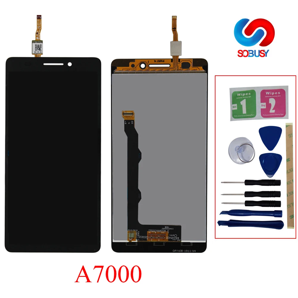 5 ''ЖК-дисплей для LENOVO A7000 ЖК-дисплей сенсорный экран дигитайзер стеклянная