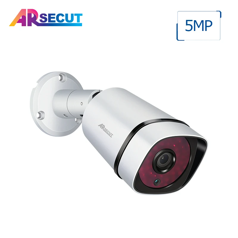 

ARSECUT 5MP H.265 Network Security Camera High Resolution 2592 * 1944 Infrared Night Vision Security Video Surveillance Camera