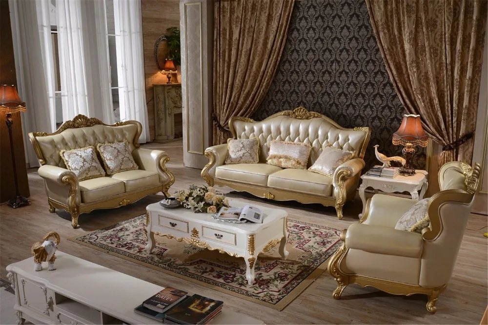 Popular Leather Factory Sofa-Buy Cheap Leather Factory Sofa Lots Living Room Muebles Bolsa Sectional European Style baroque furniture Leather Sofa Hot Sale Low Price Factory - Popular Leather Factory Sofa-Buy Cheap Leather Factory Sofa Lots