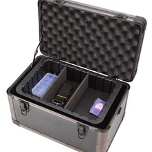 Небольшой Жесткий защелкивающийся Алюминиевый Твердый контейнер ящик для хранения инструмента камеры фотографии DJ пены резки приспособление для тележки мешок