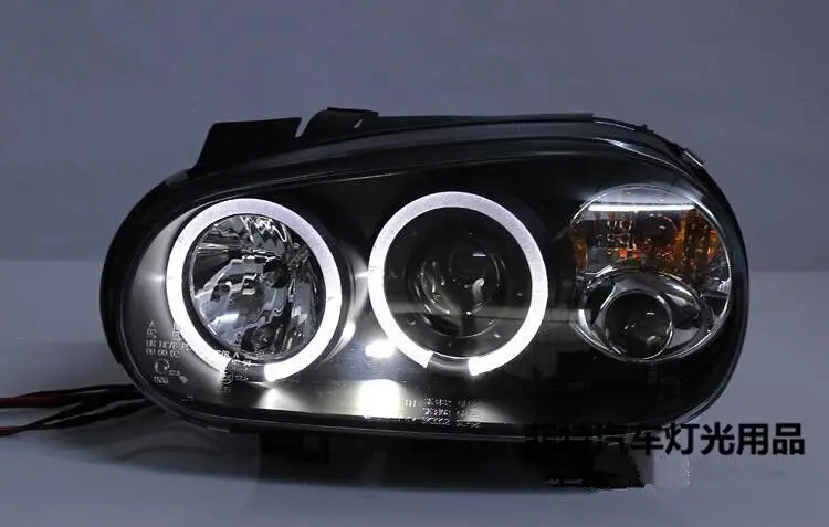 Фетт огни для VW Golf 4 98 05 фары Angel Eyes свет + ксеноновая объектив автомобиля H7 H1 Тюнинг