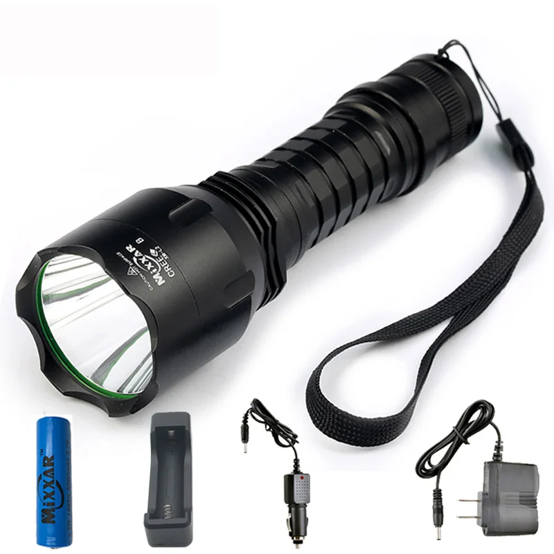 9000LM C8 XM L2 Super Bright LED Cold Natural White Light Flashlights