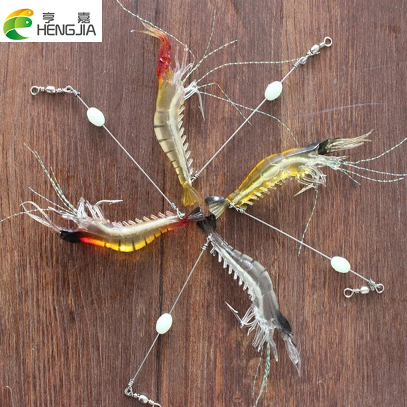 

New Arrival 4pcs/lot Soft Shrimp Lures 6G Luminous Artificial Bait Night Light Fishing Lure Fishing Tackle HJ018 Fast Shipping