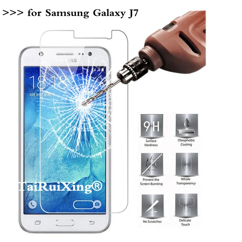 Закаленное Стекло для Samsung J700 Экран протектор 2.5D 0.26 мм 9 H Защитная пленка Galaxy J7 2015