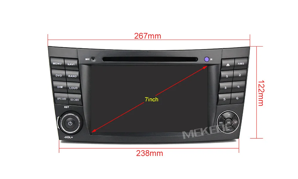 Cheap MEKEDE Two Din Car Multimedia Player Android 9.1 DVD Player For Mercedes/Benz/E-Class/W211/E300/CLK/W209/CLS/W219 GPS Radio 7