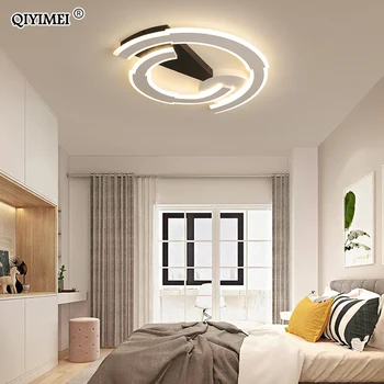 

Black and White Round Modern Led Ceiling Lights For BedRoom Study Room Living Room Indoor Lighting