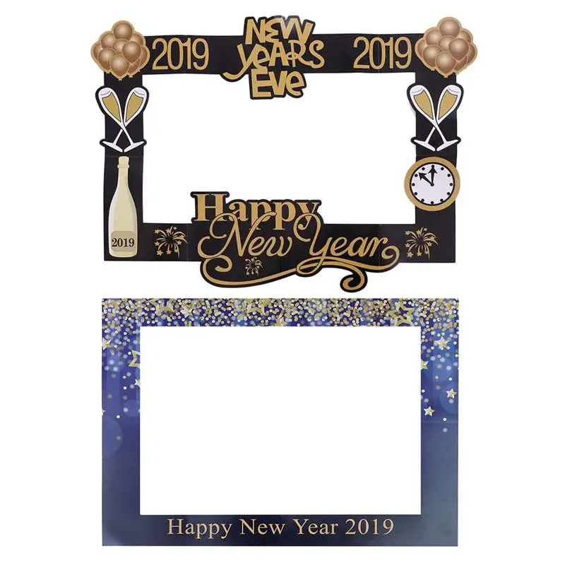 18PCS 2019 New Year/'s Eve Party Card Masks Photo Booth Props Decorations US SHIP