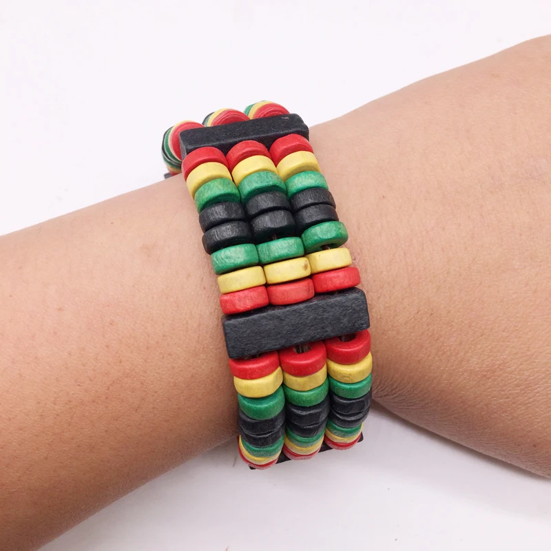 Бесплатная доставка! Деревянные браслеты Rasta|Браслеты| |