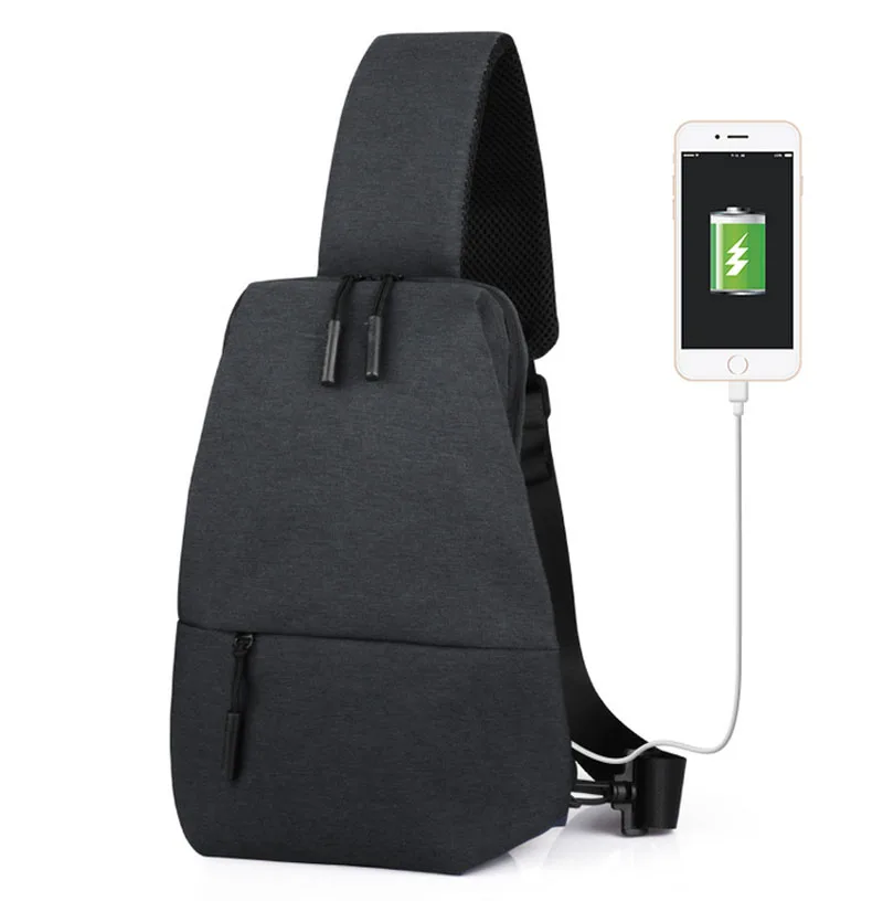 

Korea Style Unisex Crossbody Bag Chest Pack Casual Multifunction Shoulder Bag for Men and Women Travel Messenger Bag