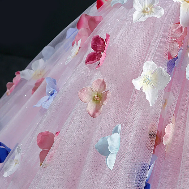 Роскошное высококачественное карнавальное вечернее платье с цветочным узором для девочек От 3 до 15 лет наряды для дня рождения детское платье для свадебной вечеринки