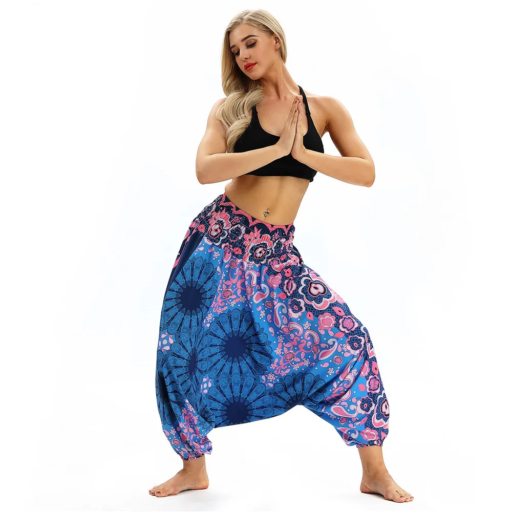 2019 Summer Harem Pants Oversized Pantalon Fleuri Women Chic Boho Ethnic Printed Trousers Female Sarouel Casual Lantern Pants 2019 Summer Harem Pants Oversized Pantalon Fleuri Women Chic Boho Ethnic Printed Trousers Female Sarouel Casual Lantern Pants