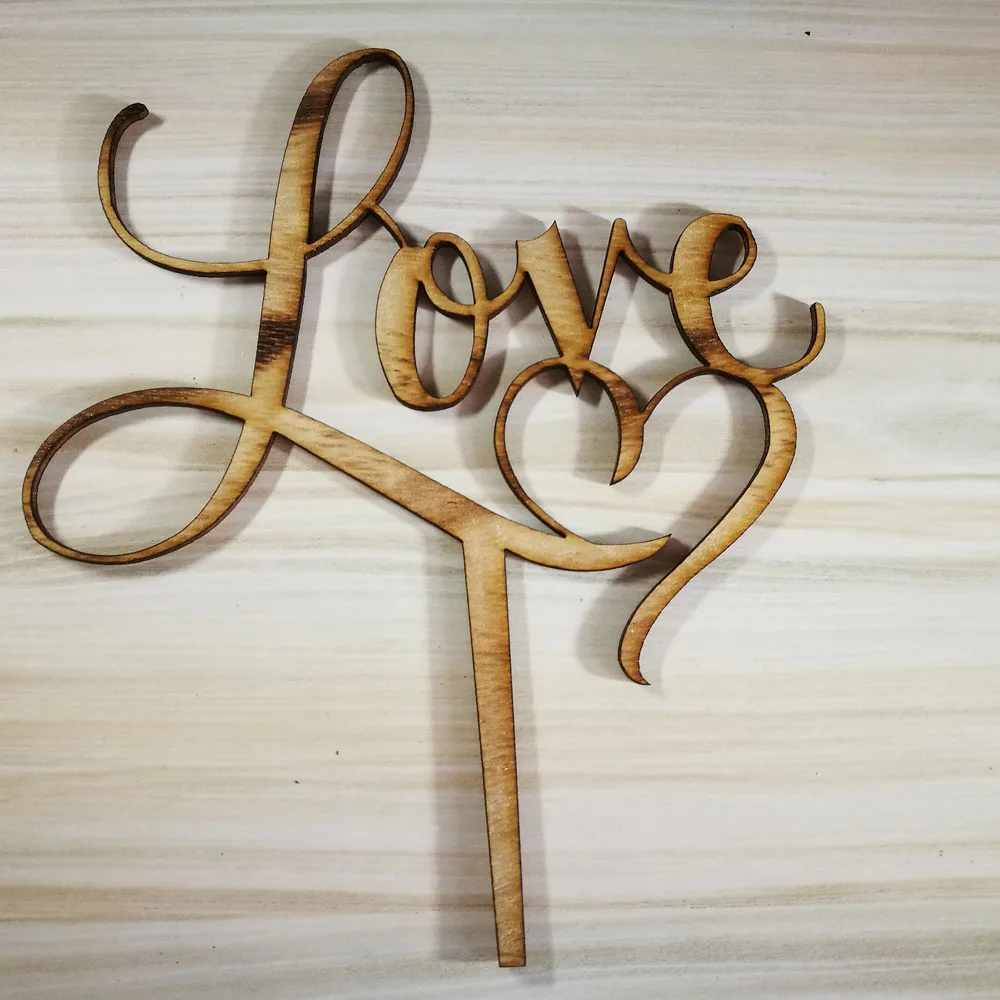 Acrylic Personalized Design Wedding Party Cake topper,Accessory wedding cake LOVE heart with butterfly engagement Cake Topper1