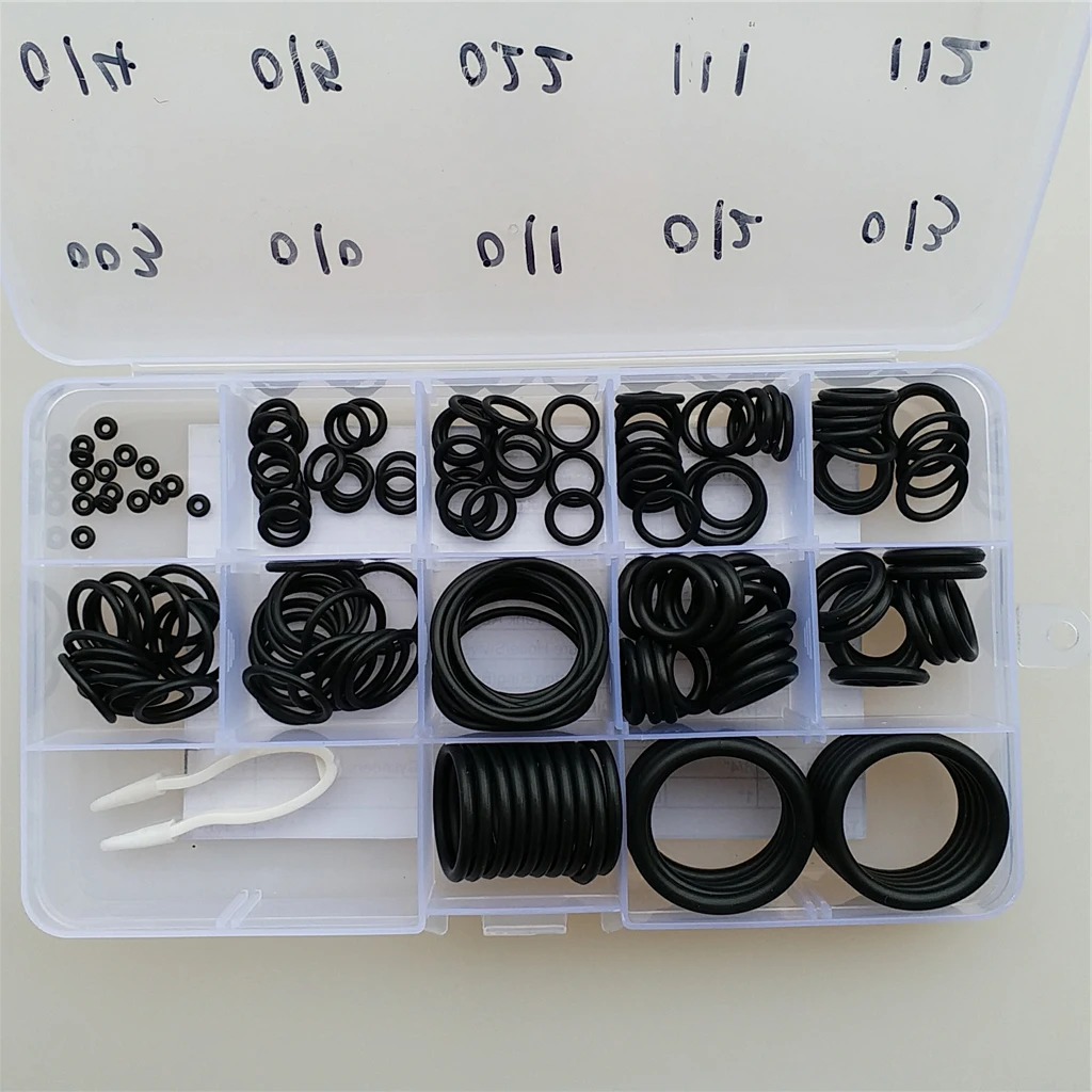 170Pcs 12 Sizes Dive O-Ring Kit for Scuba Diving Tank Valves, Hoses, Regulators, Cameras etc Diver Gear Replacement Accessories