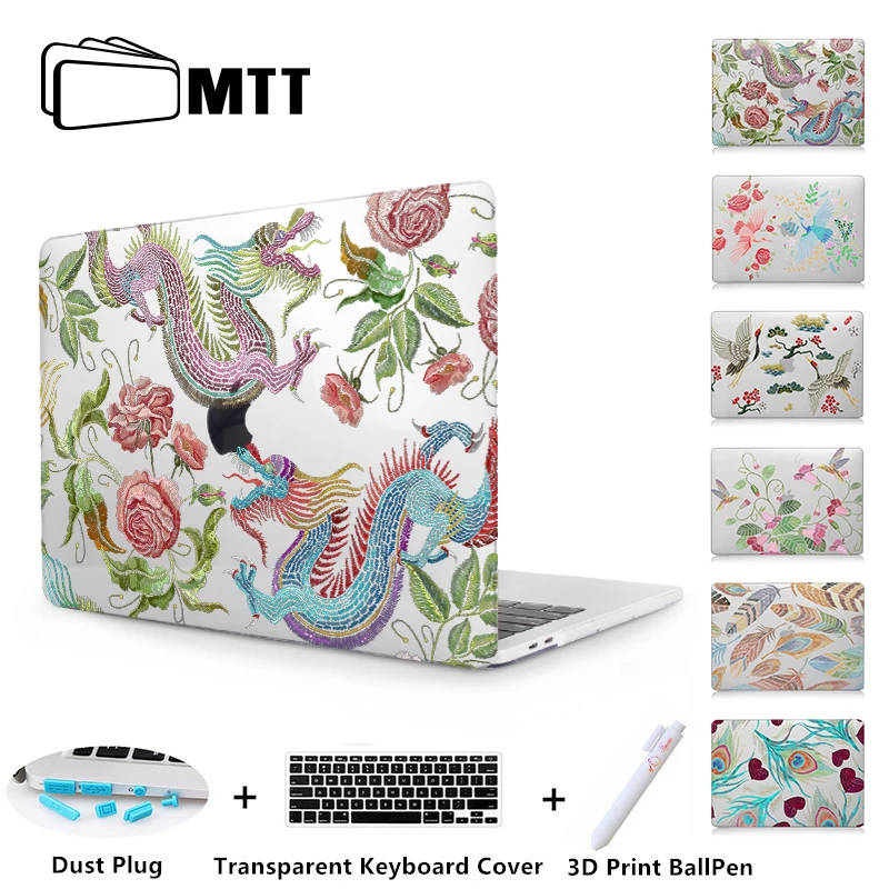 

MTT Laptop Sleeve For MacBook Air Pro Retina 11 12 13 15 Touch Bar Crystal Transparent Print Cover Case for macbook air 13 inch