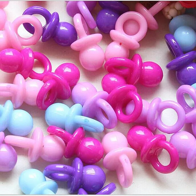 WD116(10),12*21mm Candy Color Baby Pacifier Acrylic Beads Charms