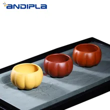 2 шт./лот 50 мл фиолетовая глина yixing чайные чашки тыквы Форма Zi Sha чашки мастер Малый чаша для Саке Чай чашки бытовые украшения