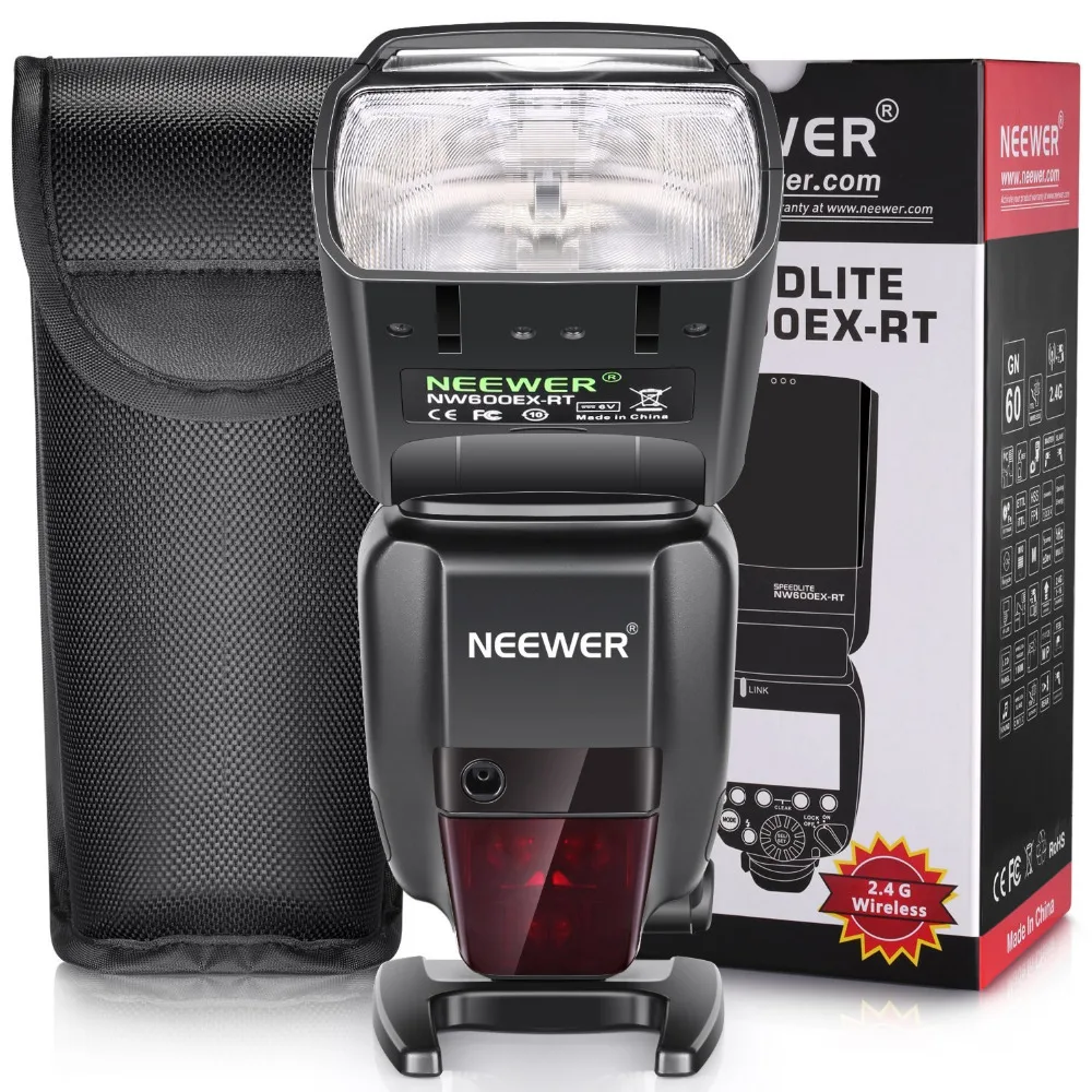 

Neewer 2.4G HSS 1/8000s TTL GN60 Wireless Master Slave Flash Speedlite for Canon 7D Mark II/5D Mark II III IV/1300D/1200D/750D