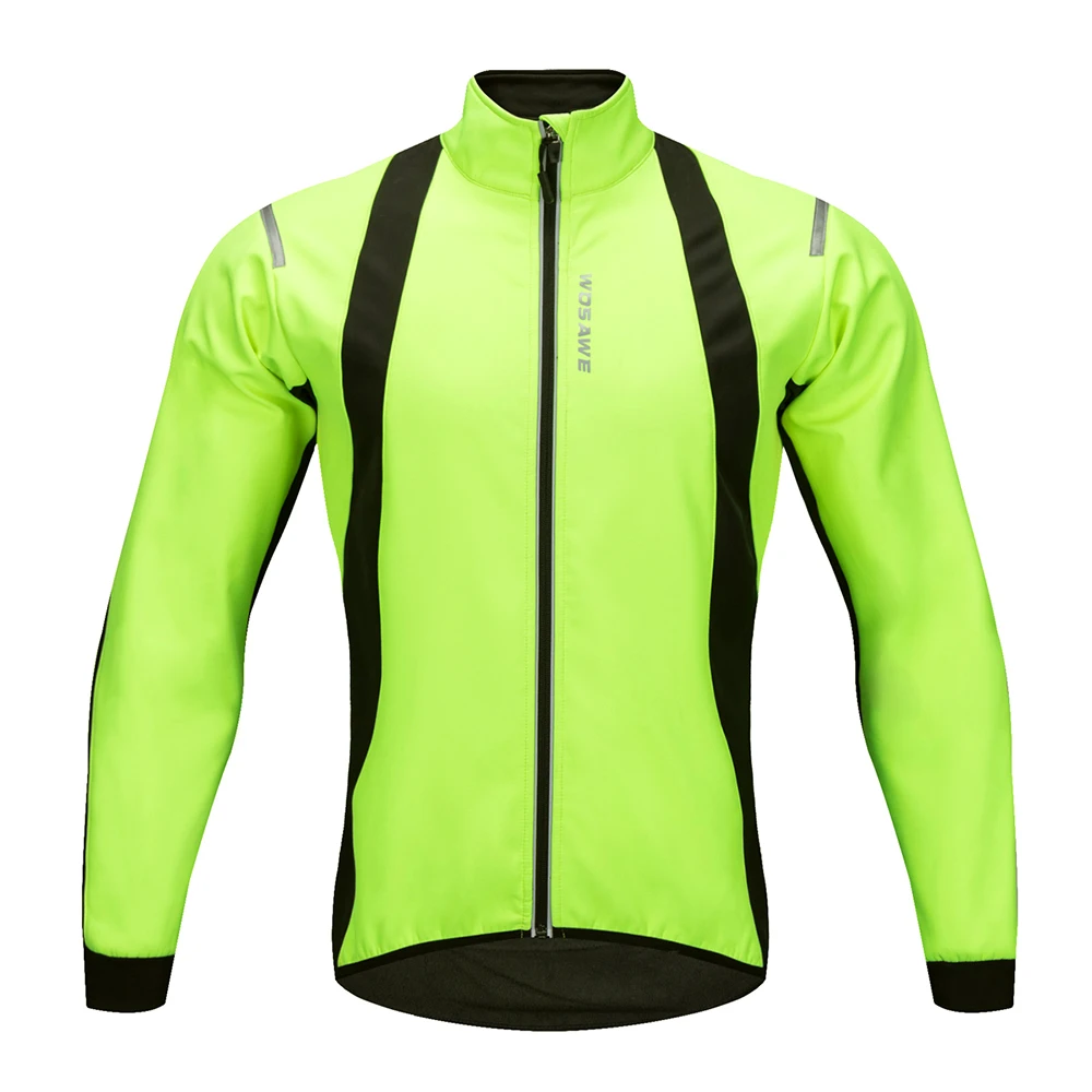 

WOSAWE Men's Cycling Jackets Windproof Warm Fleece Winter MTB Bike Bicycle Riding Jersey Outdoor Sport Coat
