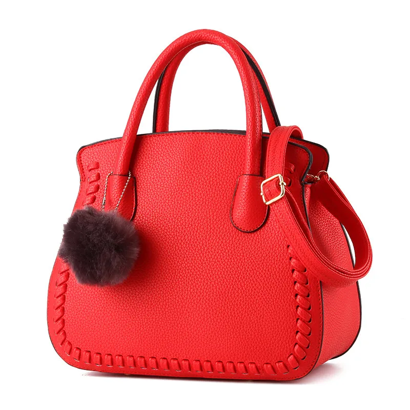 Knitting Edges Sweet Style Ladies font b Handbag b font Women Chic Shoulder Bag PU Leather