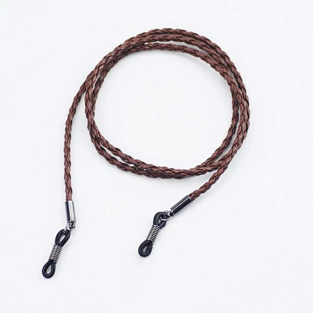 1Pc 4 Colors New Leather Eyeglass Cord Adjustable End Glasses Holder Colorful Leather Glasses Neck Strap String Rope Band