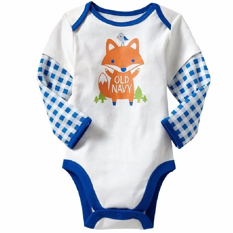Fox Baby Боди сетка рукав моды Bebe Roupas тело костюм комбинезон для новорожденных мальчиков цельные костюмы