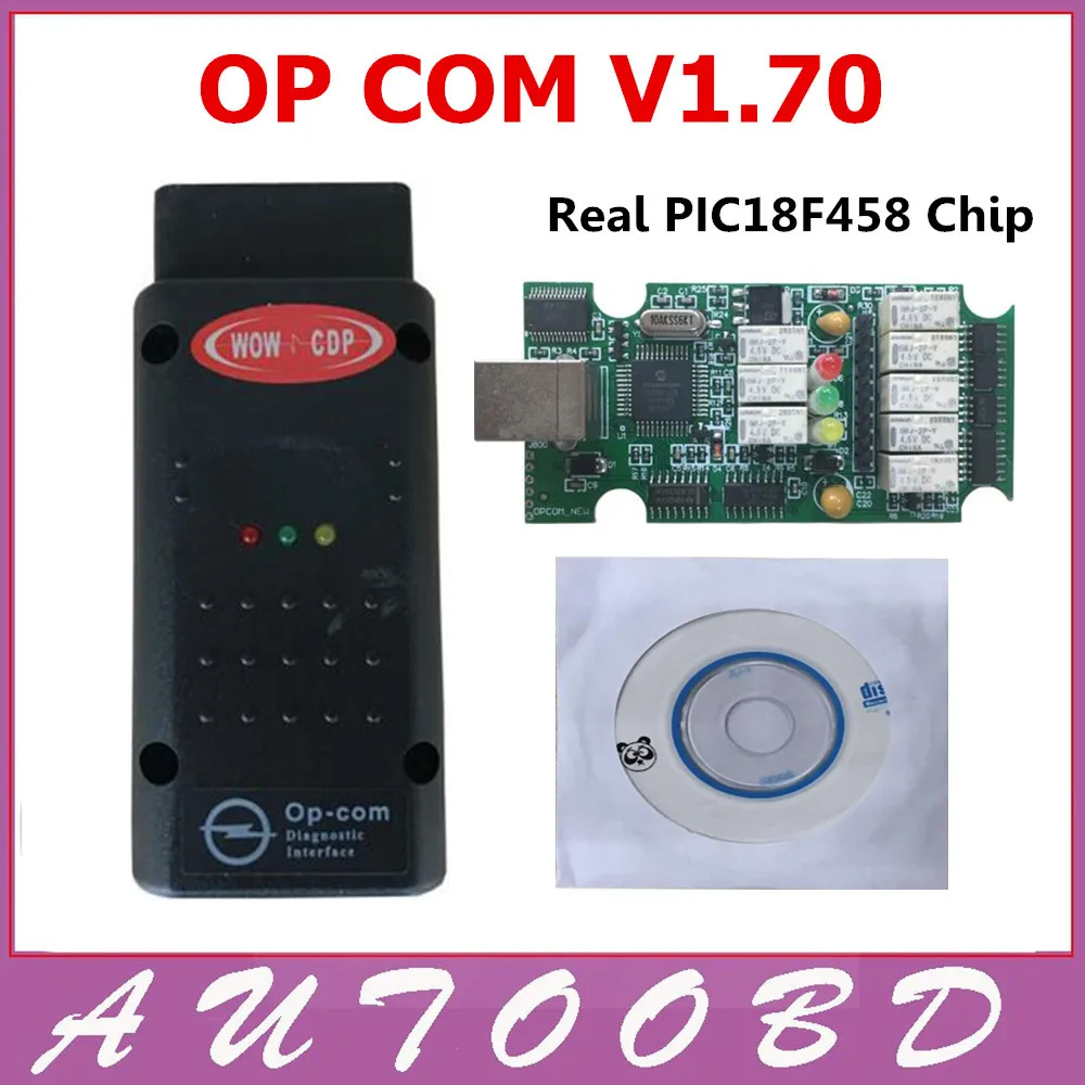 OP Com V1.70 PIC18F458 Chip Auto Diagnostic Interface OPCom obd2 for Opel