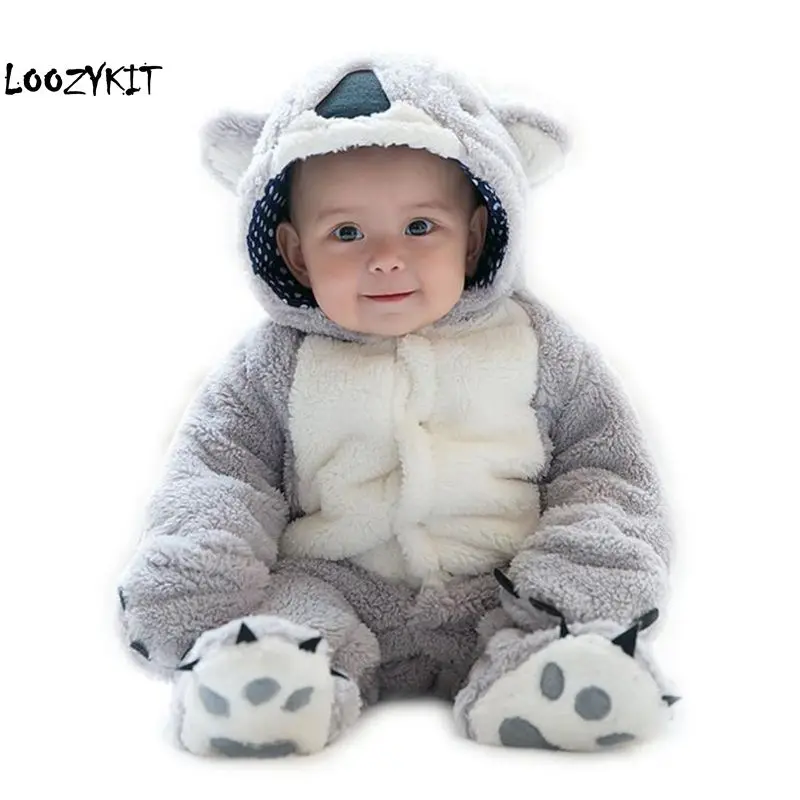 

Loozykit Infant Romper Baby Boys Girls Jumpsuit Newborn Clothing Hooded Toddler Baby Clothes Cute Koala Romper Baby Costumes